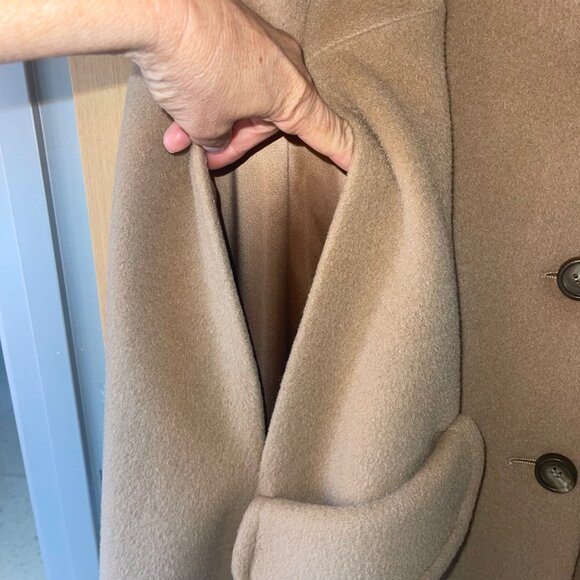 New England Classics Vintage Womens Cape One Size Tan Pockets Casual Wool - Picture 4 of 11